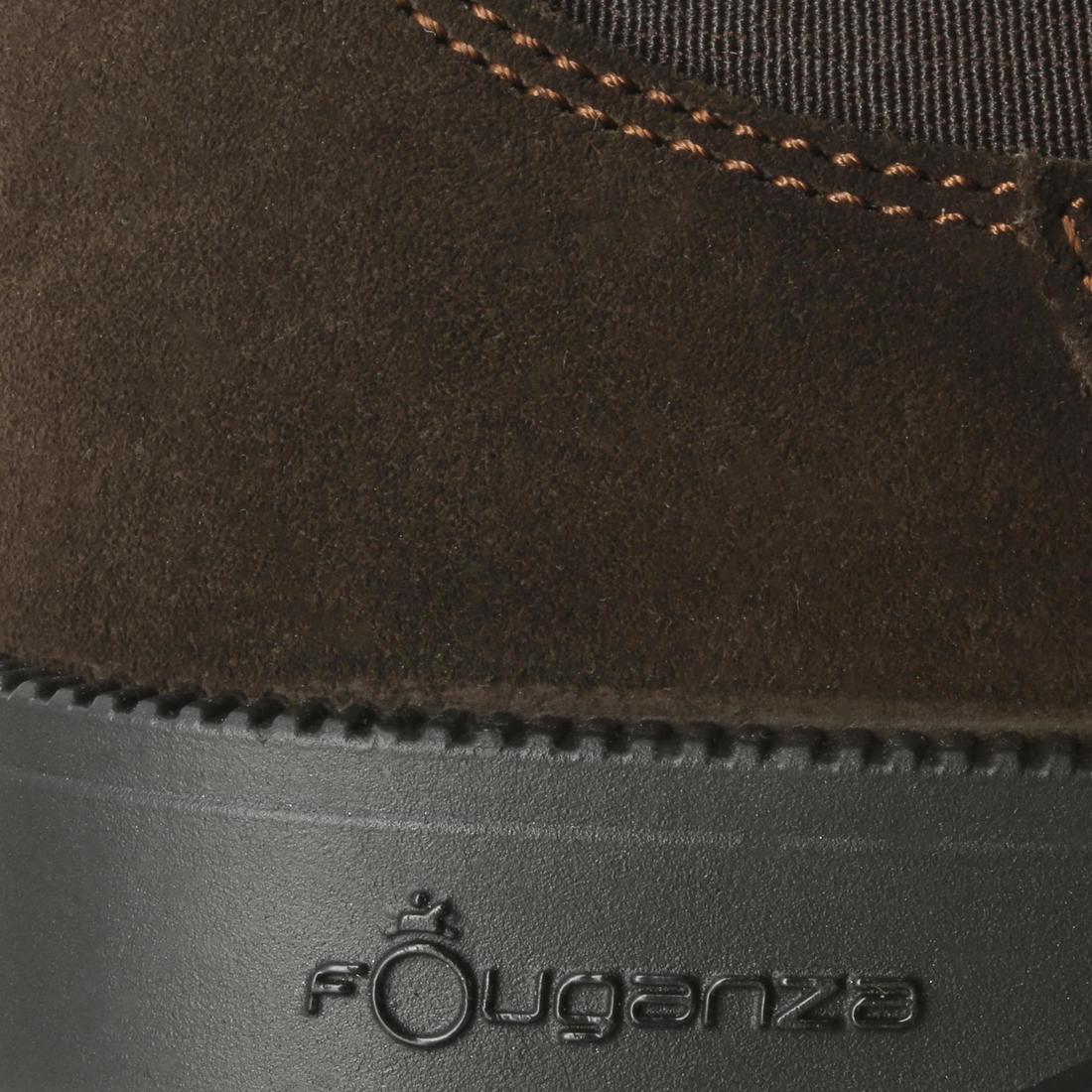 Kids' Horse Riding Leather Jodhpur Boots Classic - Brown - Image 13