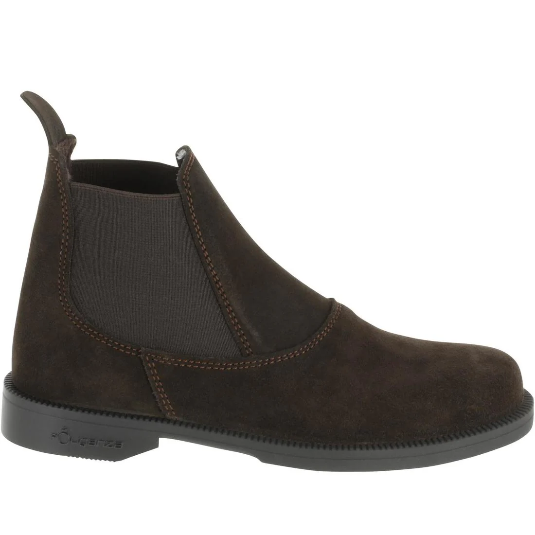 Kids' Horse Riding Leather Jodhpur Boots Classic - Brown - Image 2