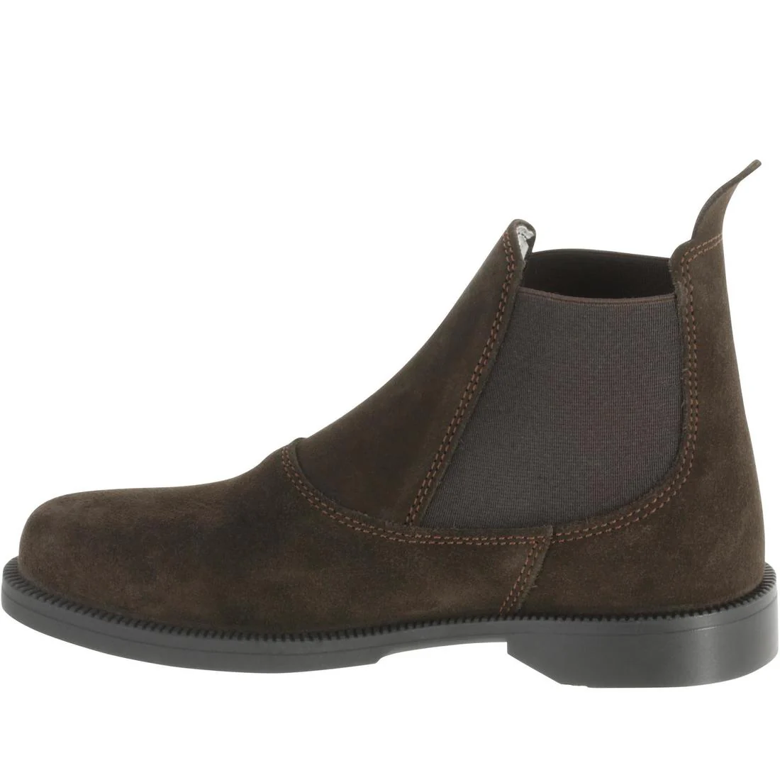Kids' Horse Riding Leather Jodhpur Boots Classic - Brown - Image 3