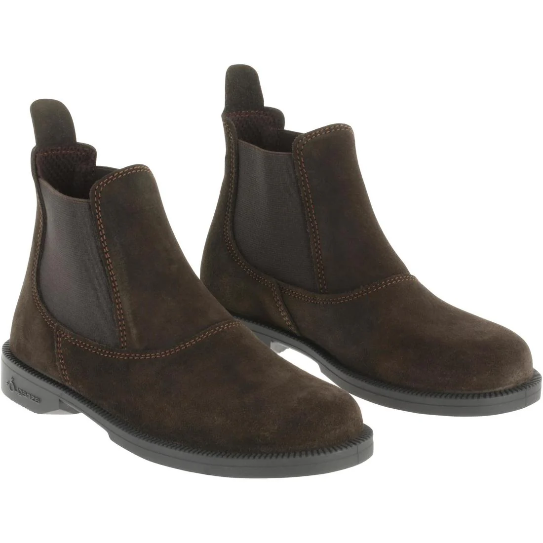 Kids' Horse Riding Leather Jodhpur Boots Classic - Brown - Image 7