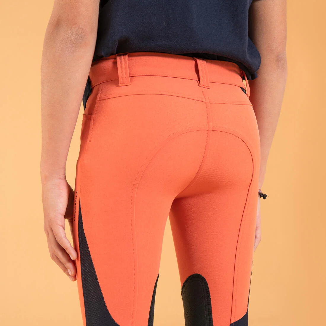 Kids' Horse Riding Lightweight Mesh Jodhpurs with Grippy Suede Patches 500 - Image 14