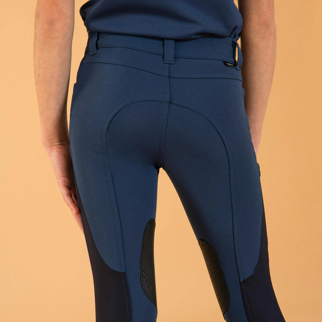 Kids' Horse Riding Lightweight Mesh Jodhpurs with Grippy Suede Patches 500 - Image 20