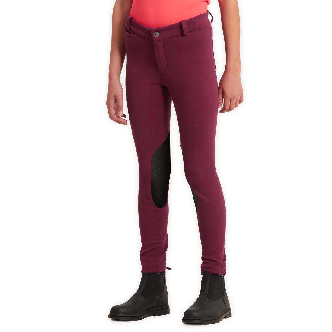 Kids' Horse Riding Lightweight Mesh Jodhpurs with Grippy Suede Patches 500 - Image 21