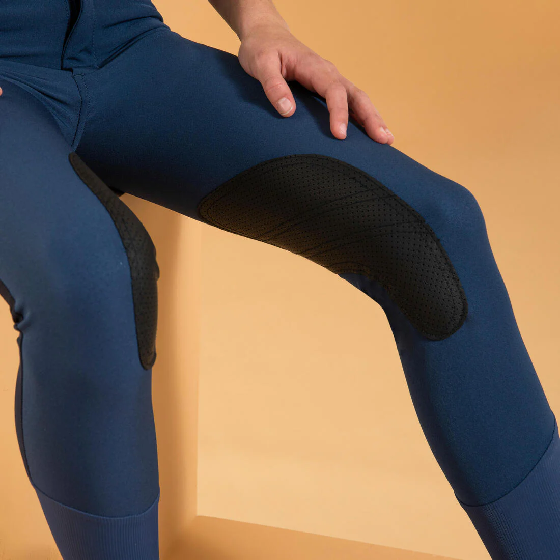 Kids' Horse Riding Lightweight Mesh Jodhpurs with Grippy Suede Patches 500 - Image 22