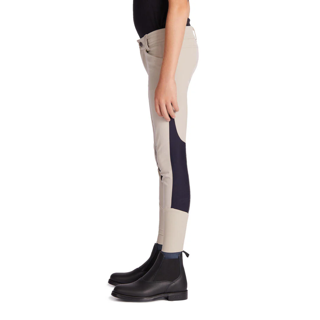 Kids' Horse Riding Lightweight Mesh Jodhpurs with Grippy Suede Patches 500 - Image 26