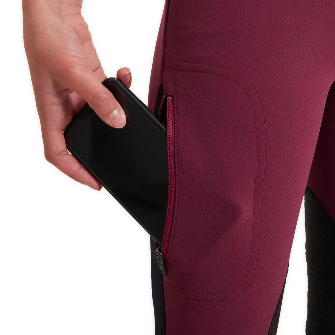 Kids' Horse Riding Lightweight Mesh Jodhpurs with Grippy Suede Patches 500 - Image 32
