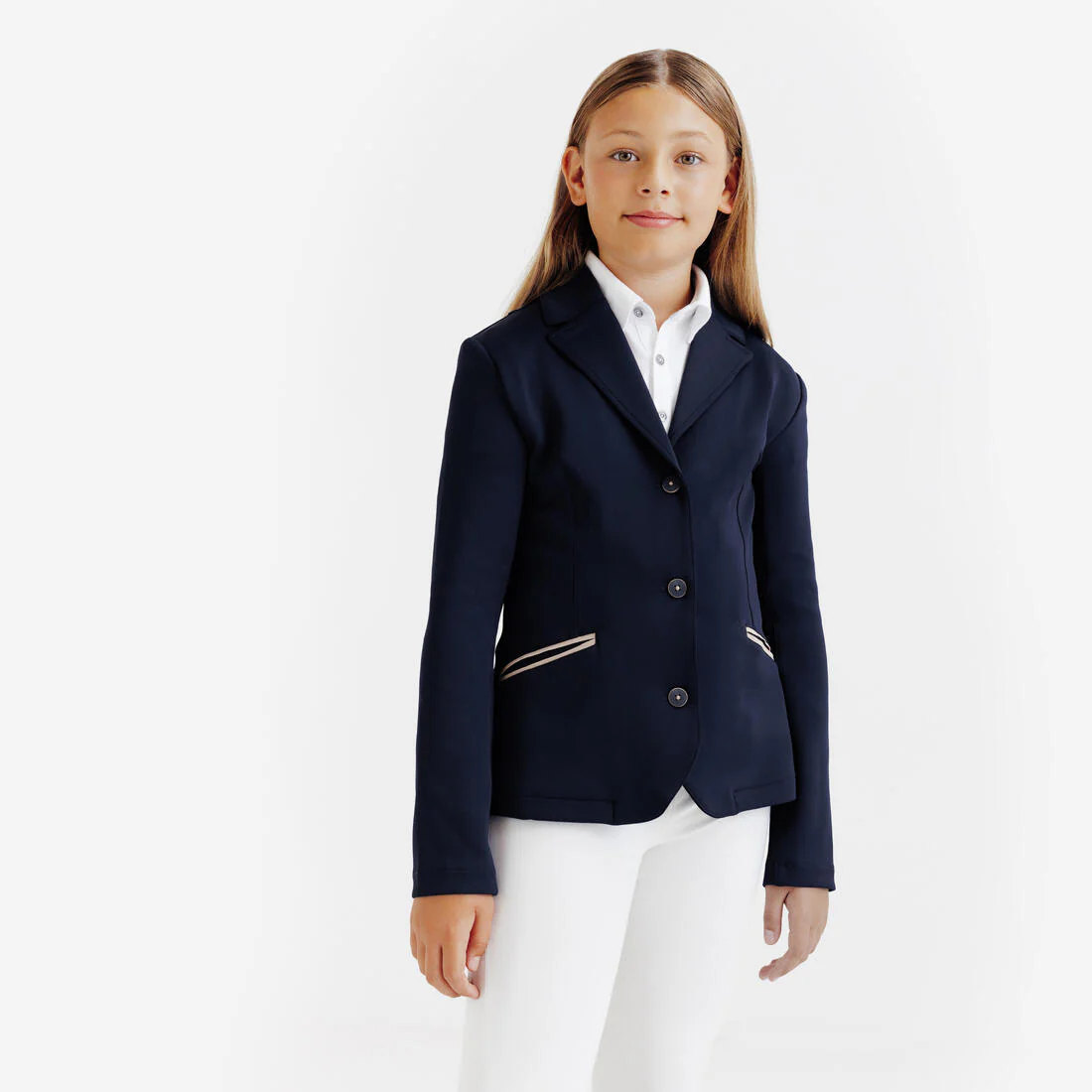 Kids' Horse Riding Show Jacket 500 - Navy