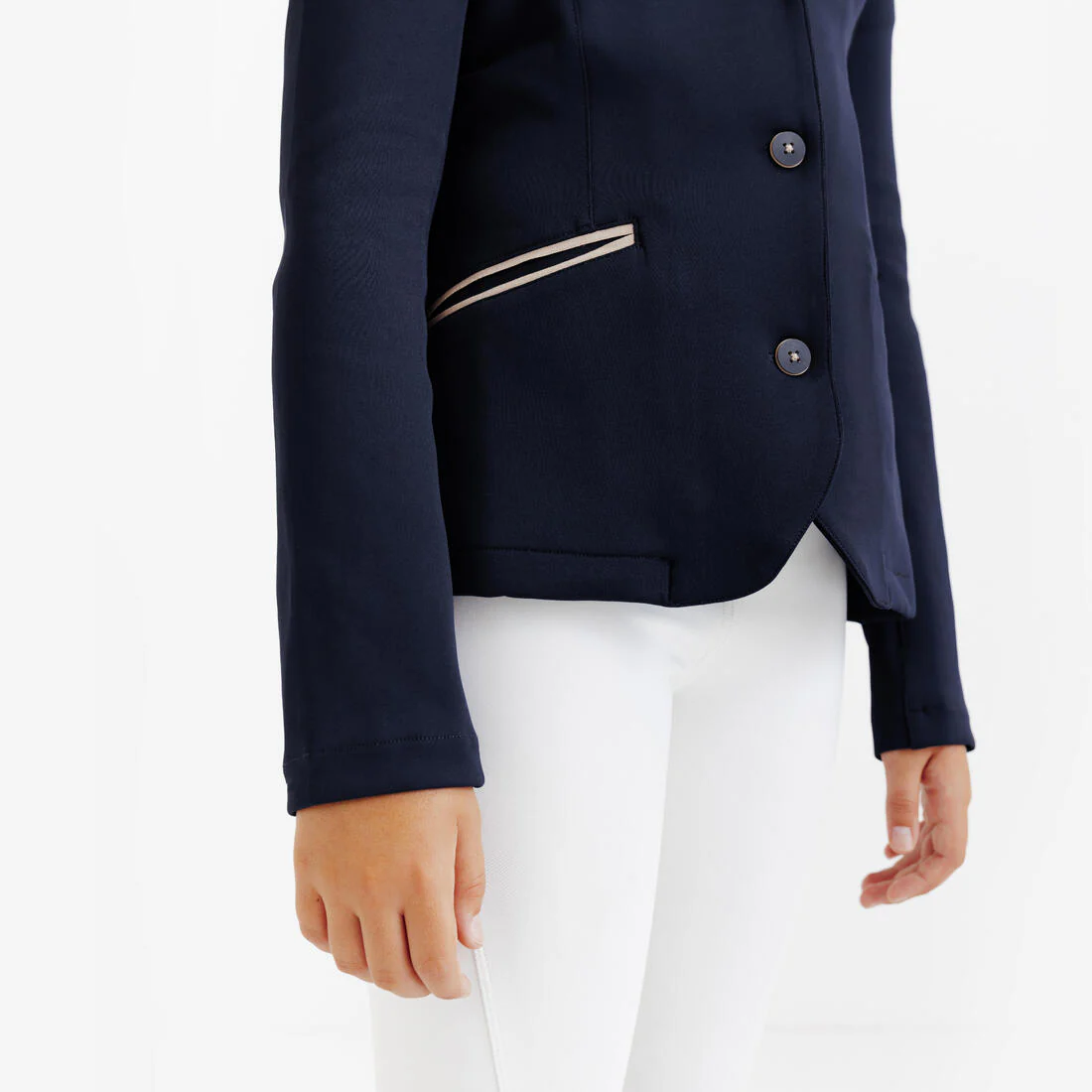 Kids' Horse Riding Show Jacket 500 - Navy - Image 5