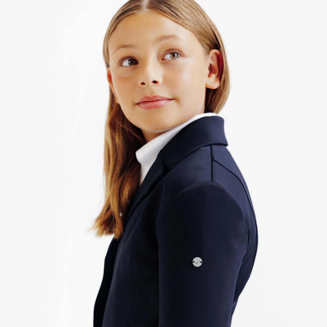 Kids' Horse Riding Show Jacket 500 - Navy - Image 6