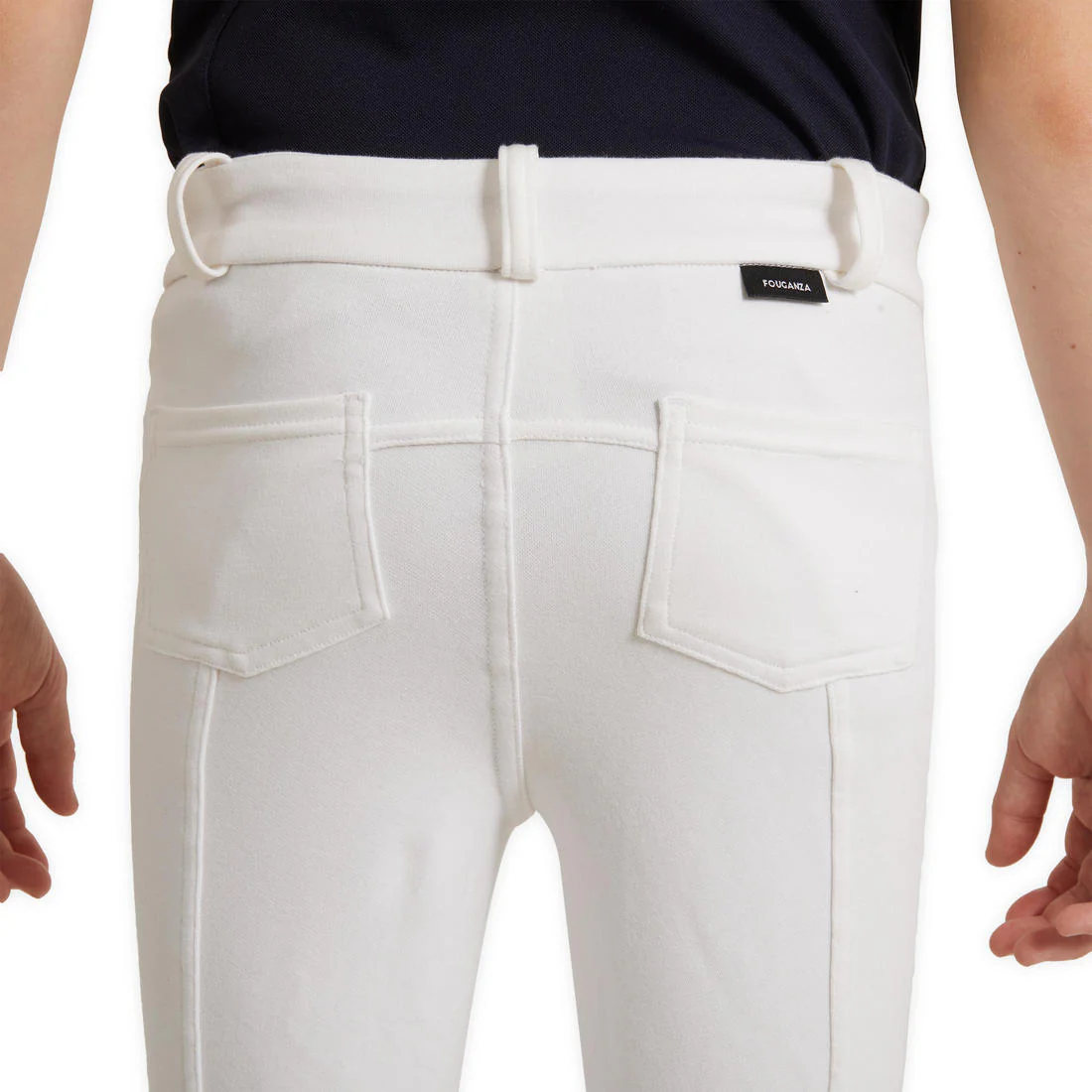 Kids' Horse Riding Show Jodhpurs 100 - White - Image 6
