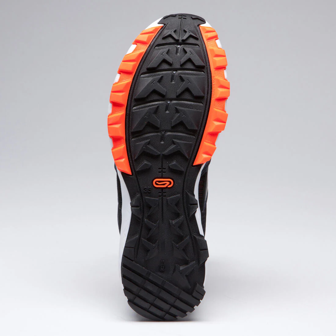 KIDS KIPRUN GRIP RUNNING & ATHLETICS SHOES - GREY AND BLACK NEON ORANGE - Image 12