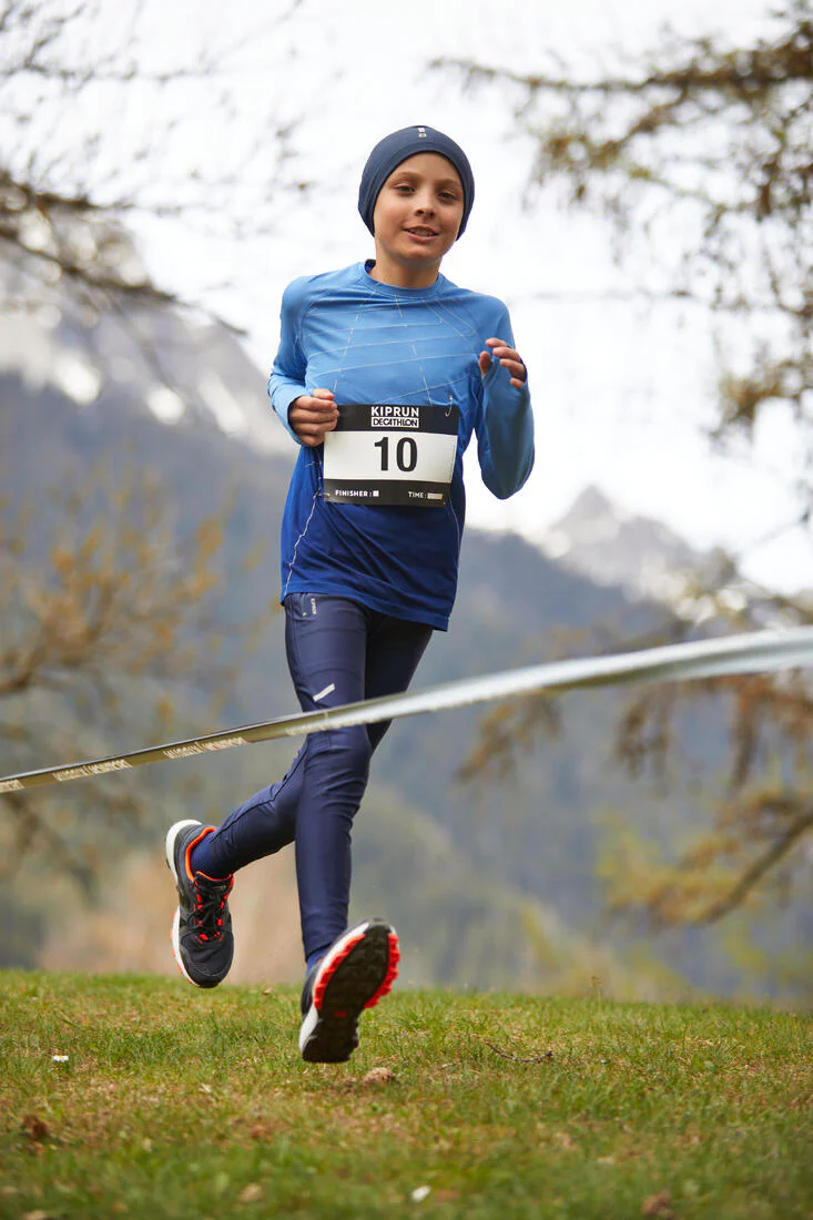 KIDS KIPRUN GRIP RUNNING & ATHLETICS SHOES - GREY AND BLACK NEON ORANGE - Image 18