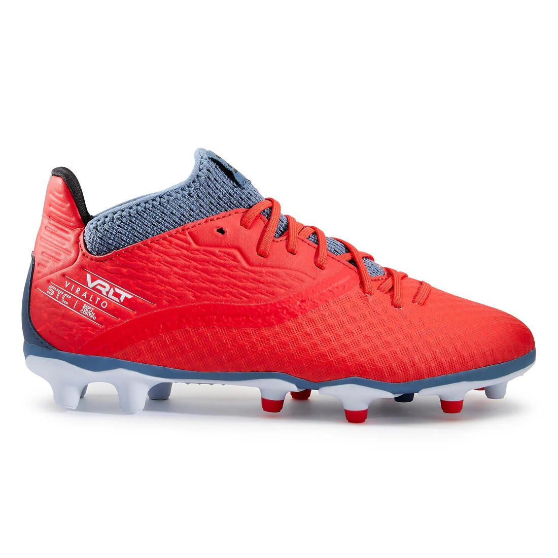 Kids' Lace-Up Comfort Football Boots Viralto III FG - Red & - Image 2