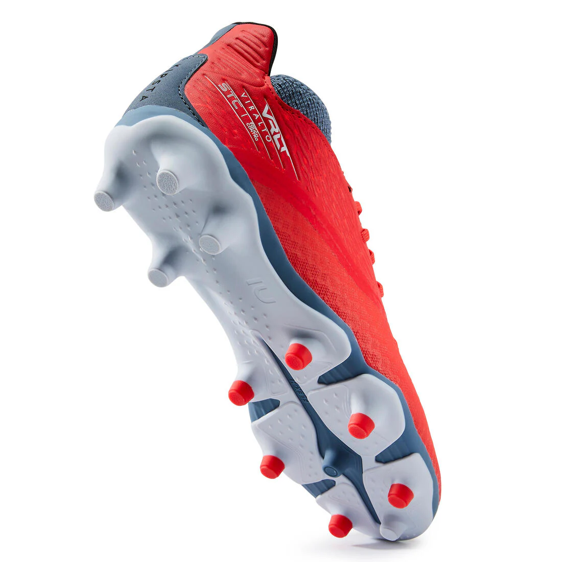 Kids' Lace-Up Comfort Football Boots Viralto III FG - Red & - Image 5