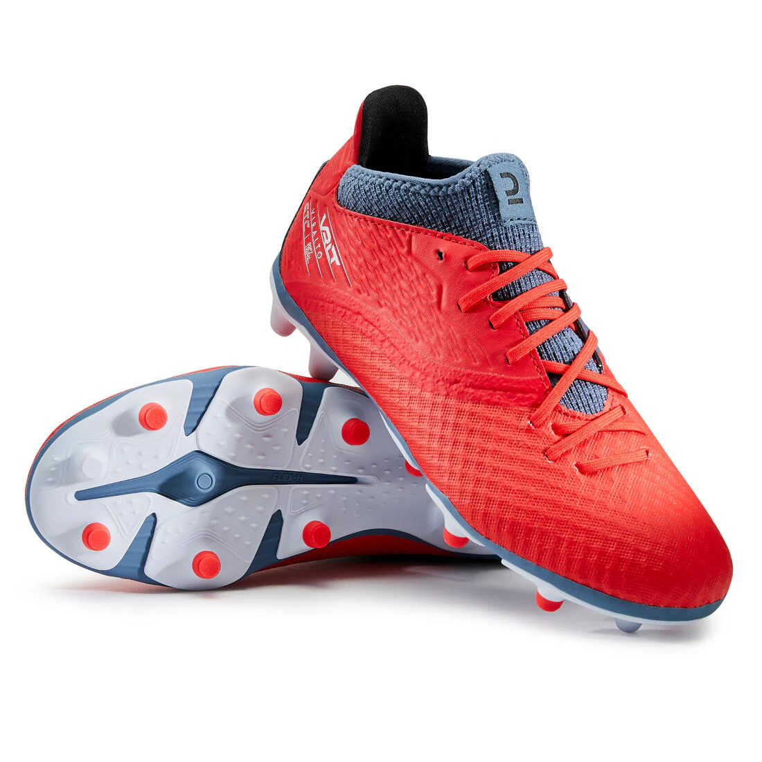 Kids' Lace-Up Comfort Football Boots Viralto III FG - Red & - Image 8