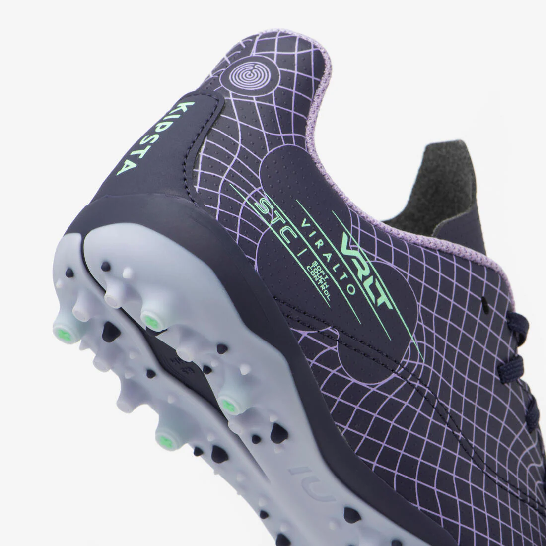 Kids' Lace-Up Football Boots Viralto I MG/AG - Nebula - Image 3