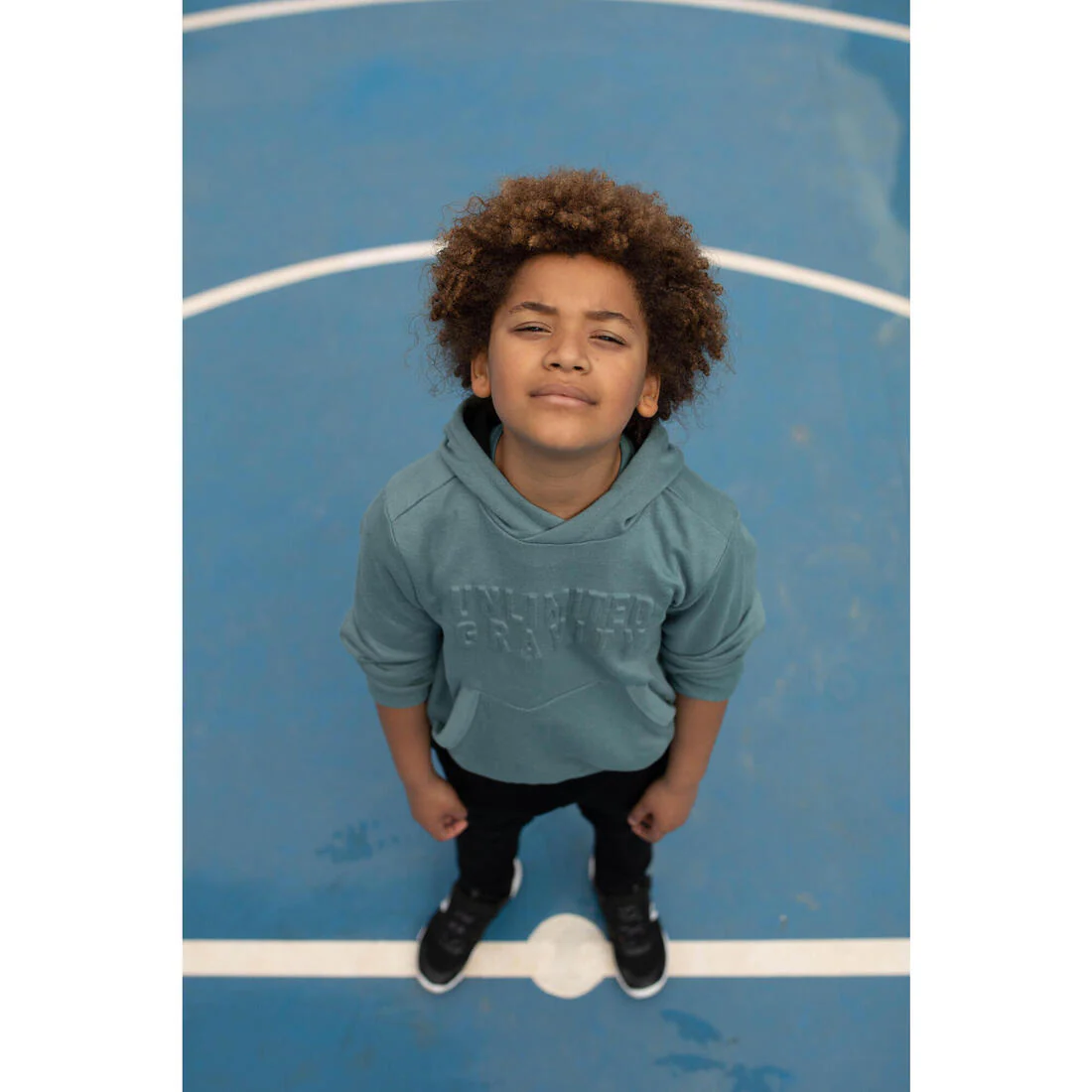 Kids' lightweight and breathable rip-tab trainers, teal - Image 6