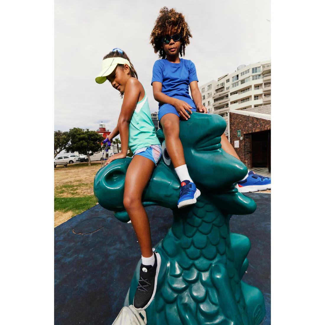 Kids' Lightweight Rip-Tab and Elasticated Laces Shoes Playful Fast - Image 24