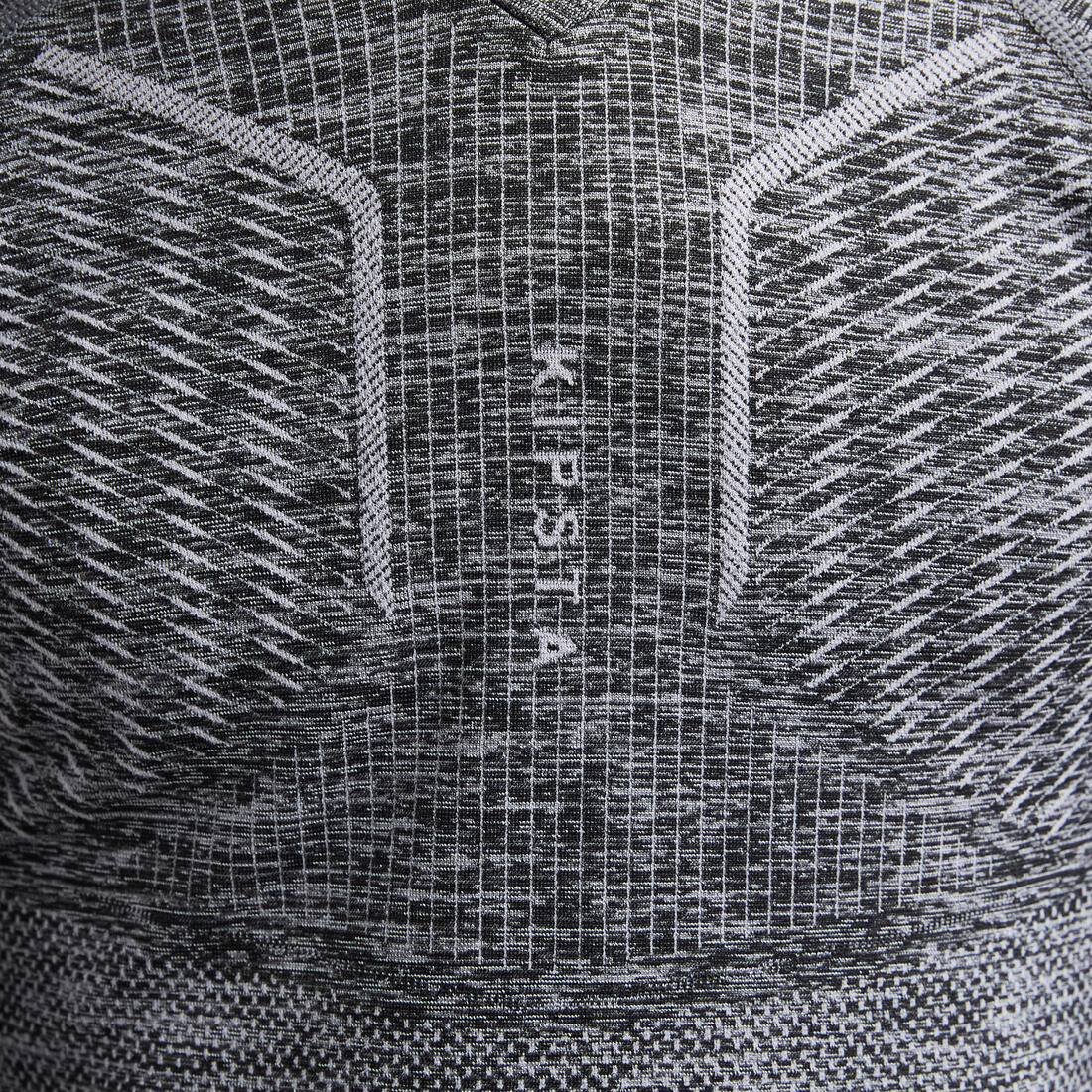 Kids' Long-Sleeved Football Base Layer Top Keepdry 500 - Mottled Grey - Image 7