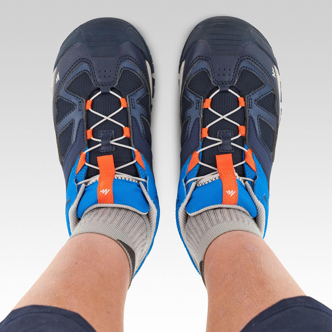 Kids' Low Lace-up Shoes - Sizes 2.5 to 5 - Blue/Orange - Image 6