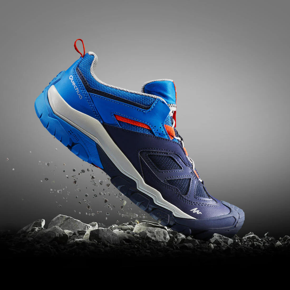 Kids' Low Lace-up Shoes - Sizes 2.5 to 5 - Blue/Orange - Image 9