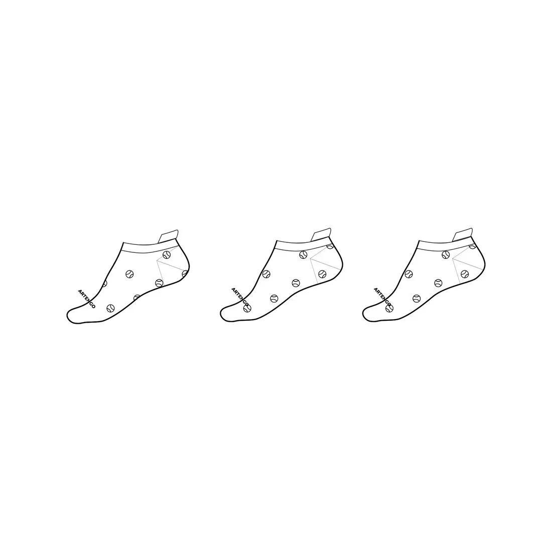 Kids' Low Sports Socks Tri-Pack RS 160 - Image 33