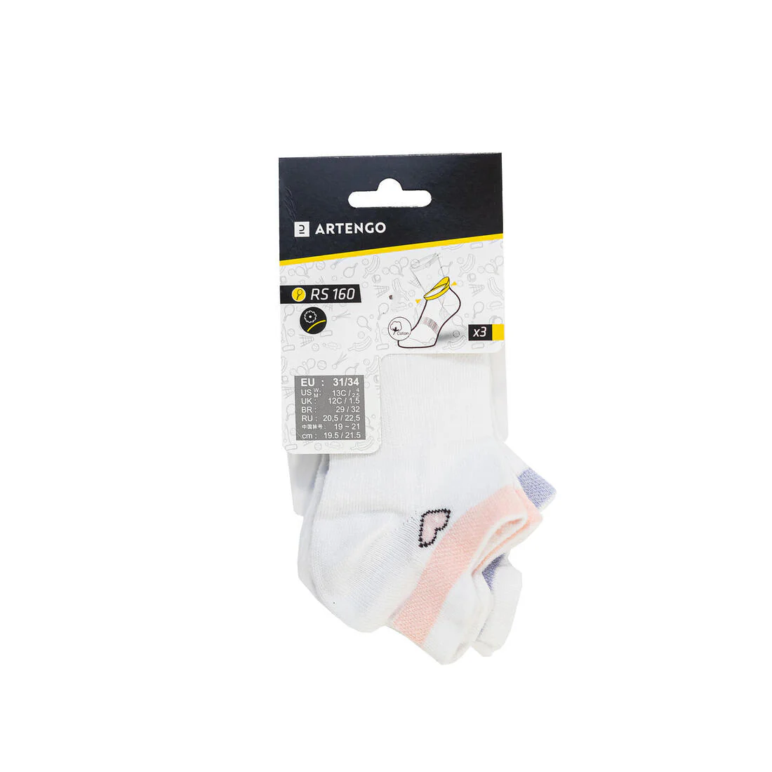Kids' Low Sports Socks Tri-Pack RS 160 - Image 50