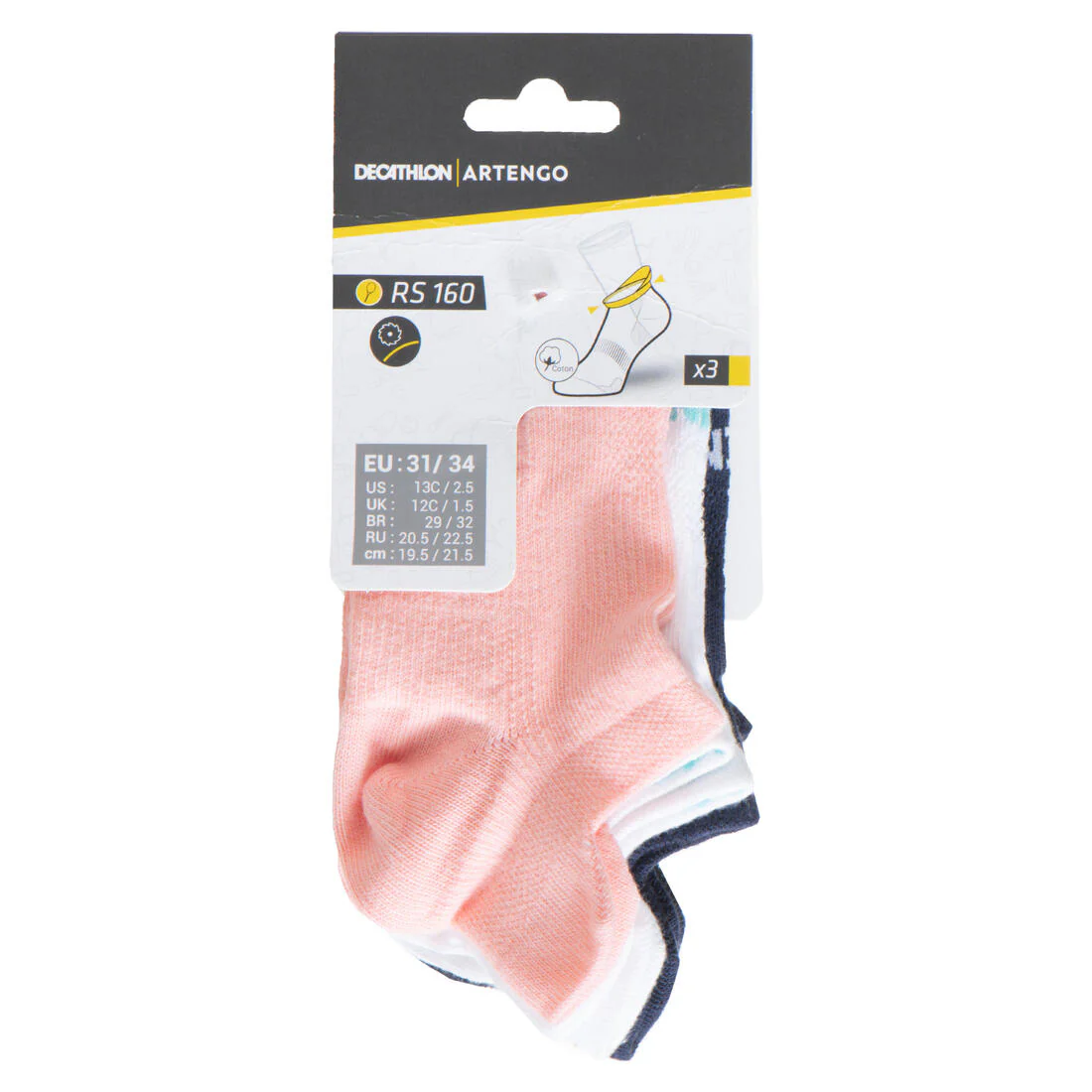 Kids' Low Sports Socks Tri-Pack RS 160 - Image 86