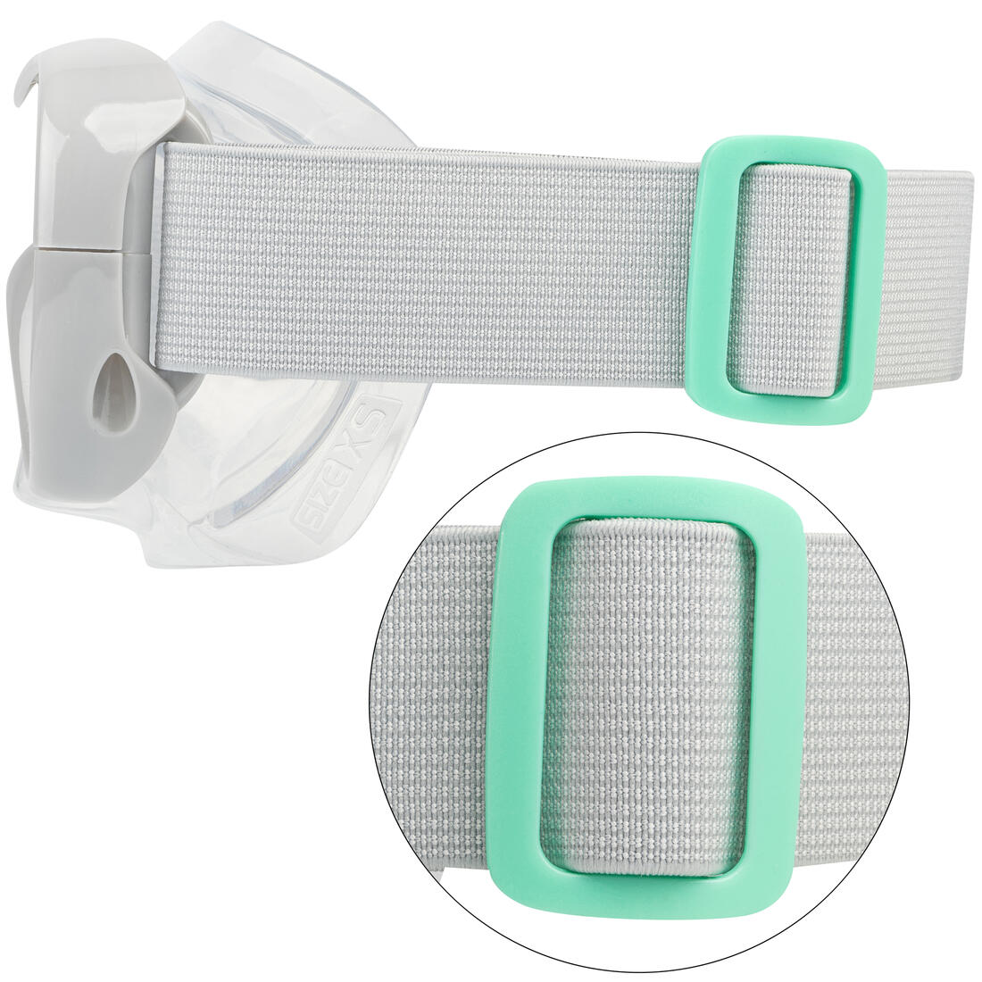 Kids’ mask and snorkel snorkelling kit 100, grey - Image 7
