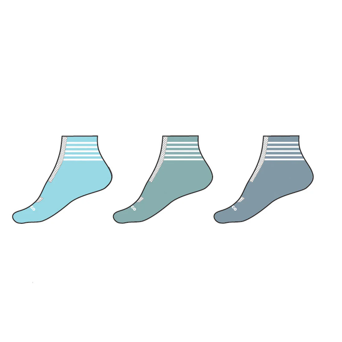 Kids' Mid-High Sports Socks Tri-Pack RS 500 - Image 21
