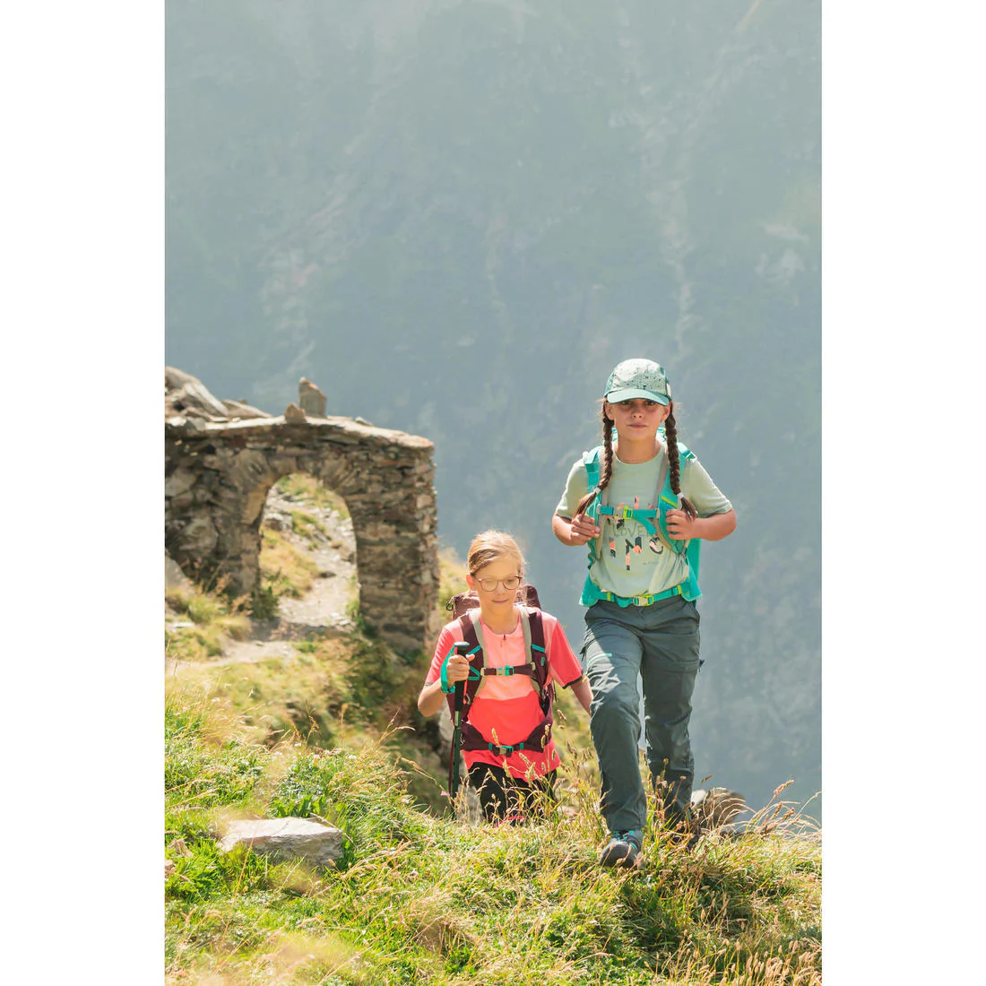 Kids’ Modular Hiking Trousers MH500 Aged 7-15 Black - Image 11