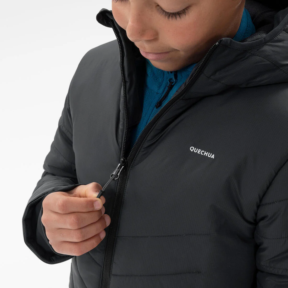 KIDS’ PADDED HIKING JACKET - HYBRID AGED 7-15 - Image 7