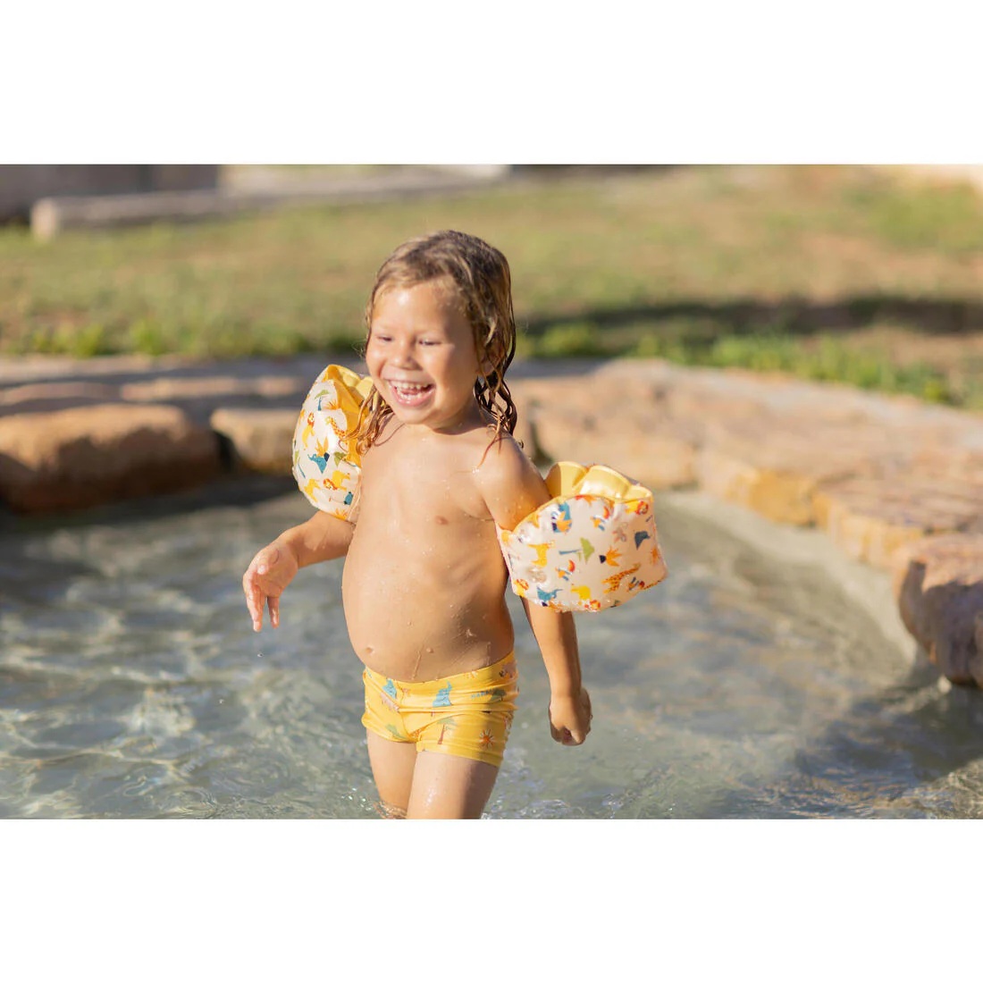 Kids pool armbands 11-30 kg “SAVANE” beige print - Image 9