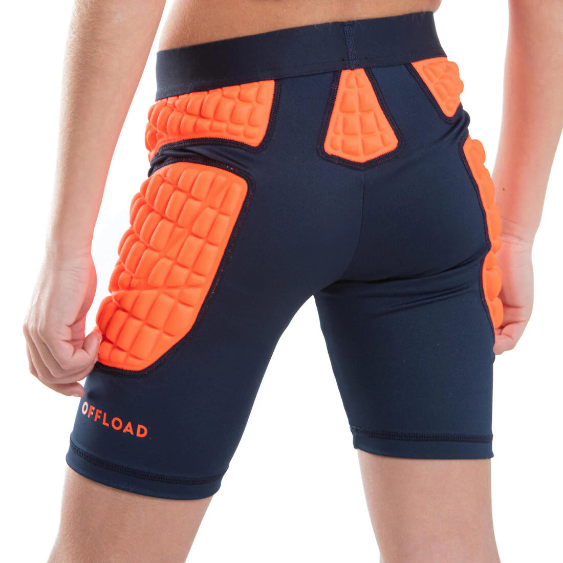 Kids’ Protective Rugby Undershorts R500 - Orange - Image 3