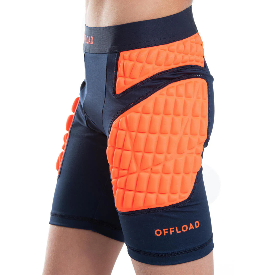Kids’ Protective Rugby Undershorts R500 - Orange - Image 4