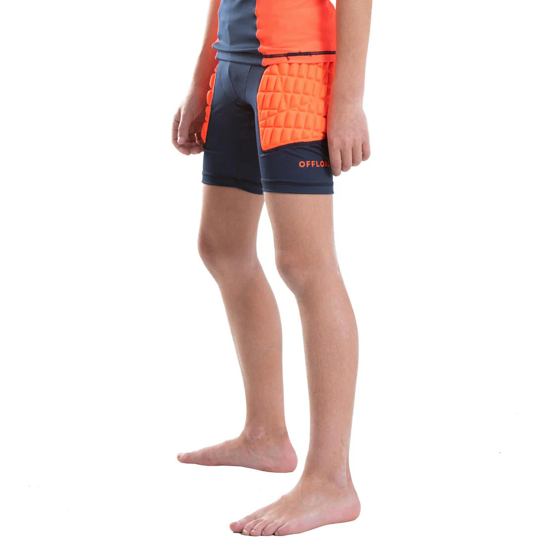 Kids’ Protective Rugby Undershorts R500 - Orange - Image 6