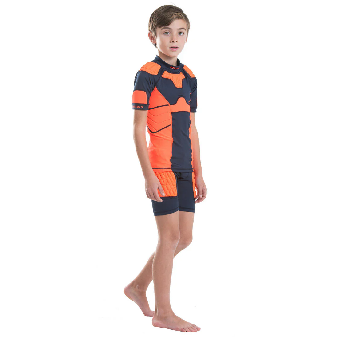 Kids’ Protective Rugby Undershorts R500 - Orange - Image 8