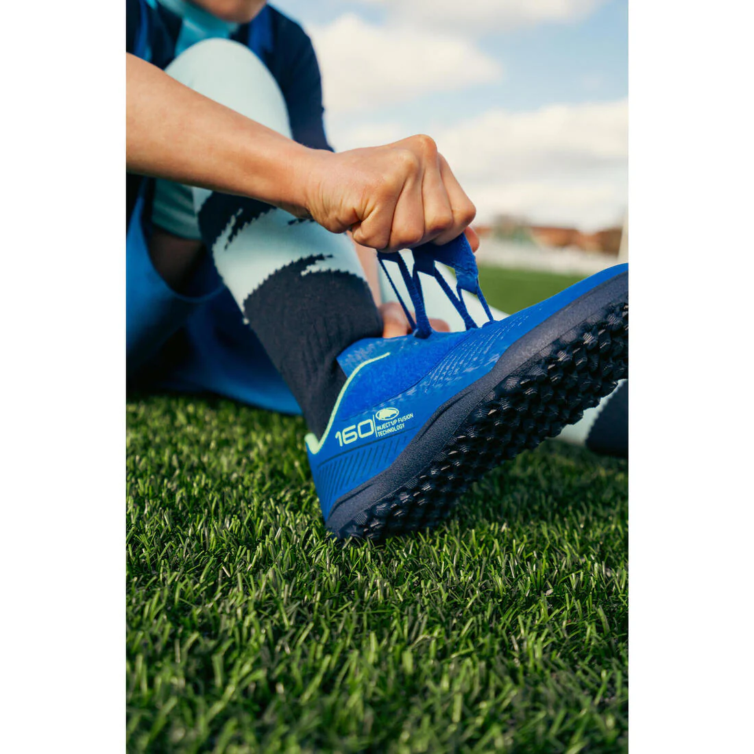 Kids' Rip-Tab Football Boots 160 Easy Turf - Image 15