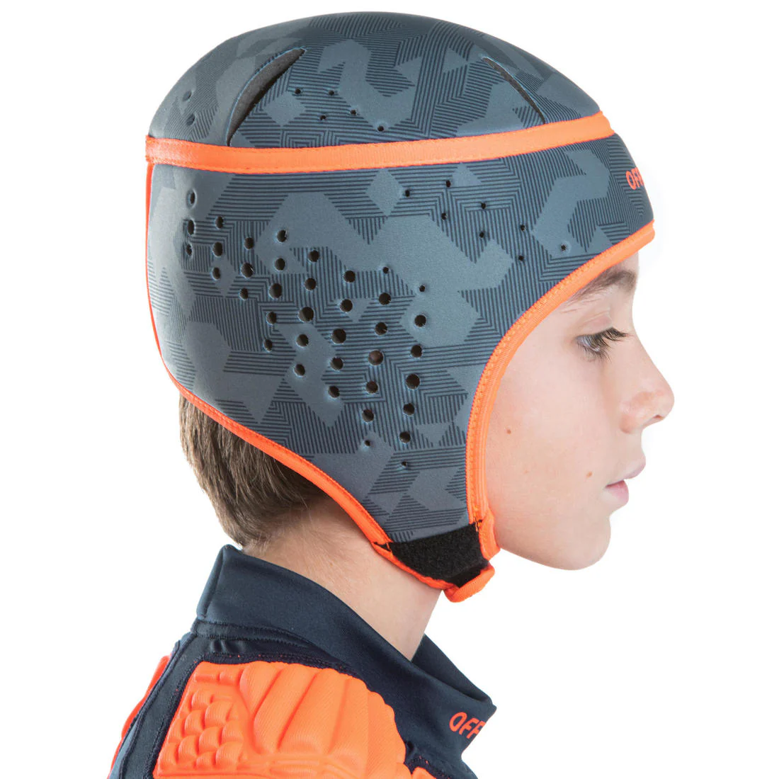 Kids' Rugby Scrum Cap 100 - Grey - Image 3
