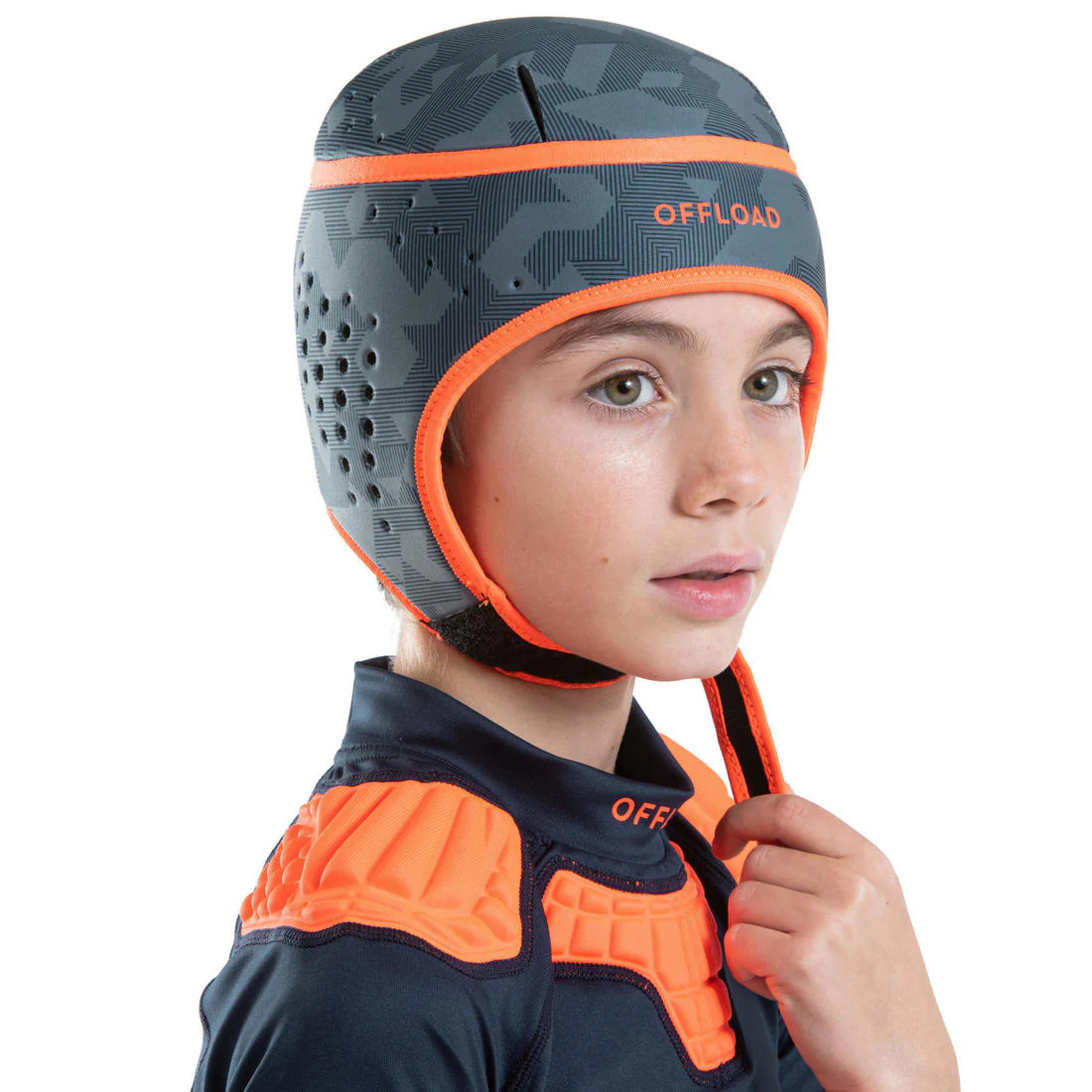 Kids' Rugby Scrum Cap 100 - Grey - Image 4
