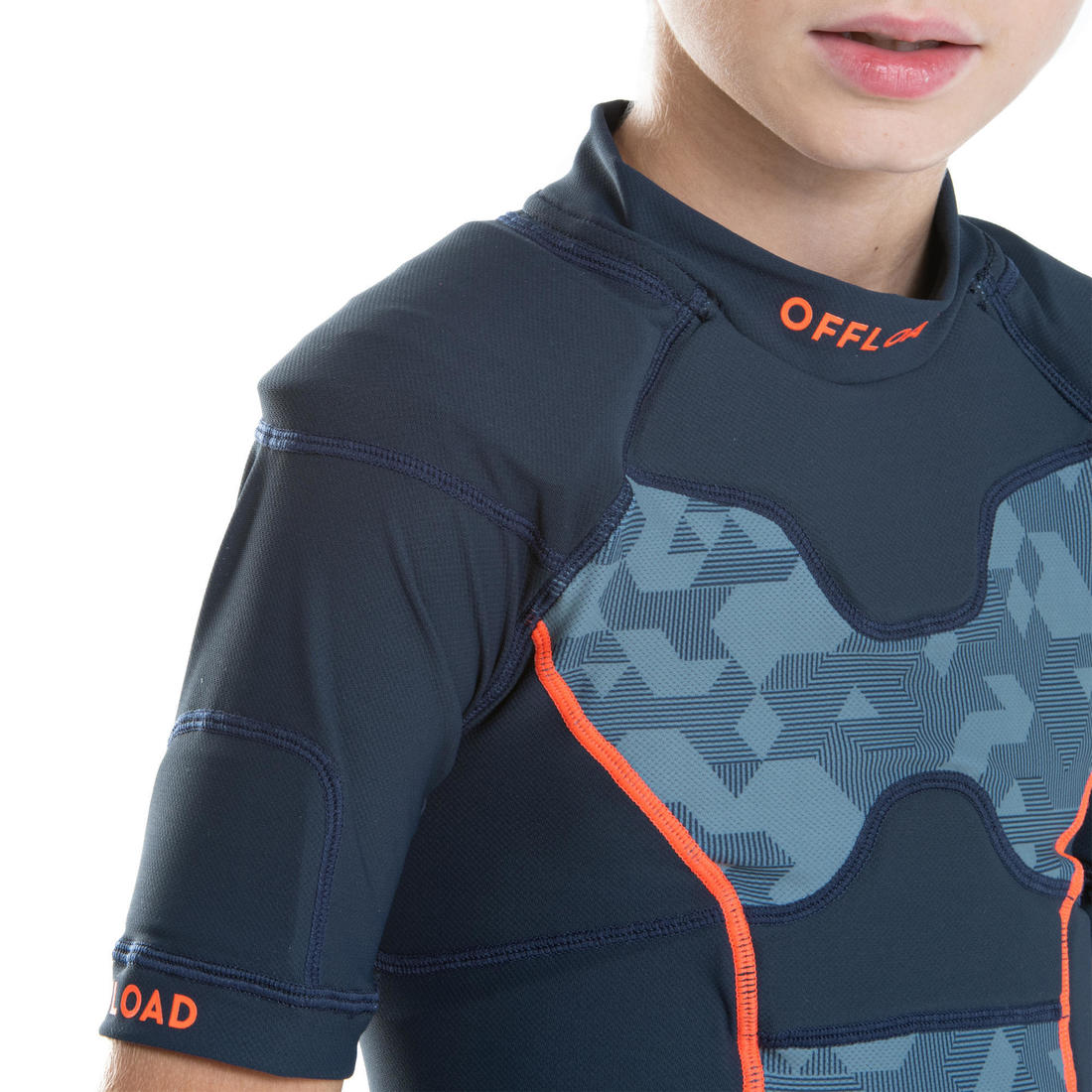 Kids' Rugby Shoulder Pads R100 - Blue/Grey - Image 11