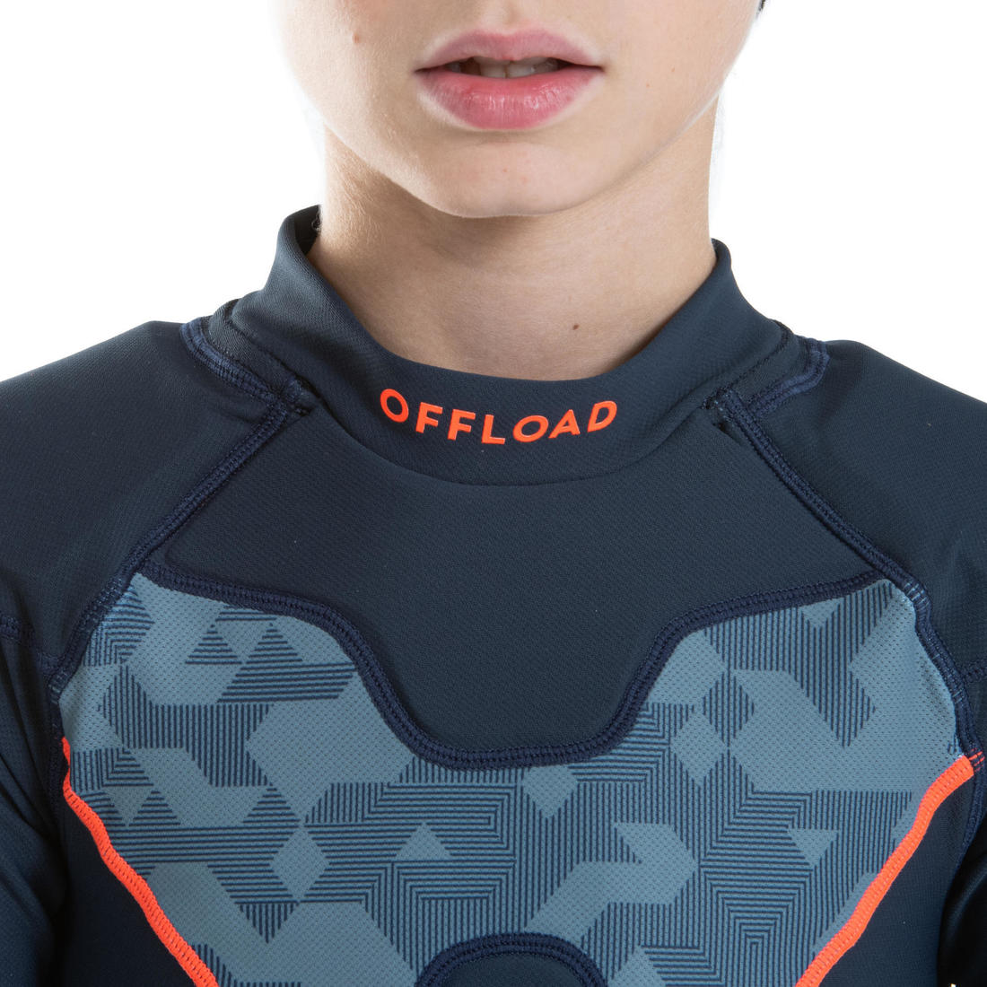 Kids' Rugby Shoulder Pads R100 - Blue/Grey - Image 6
