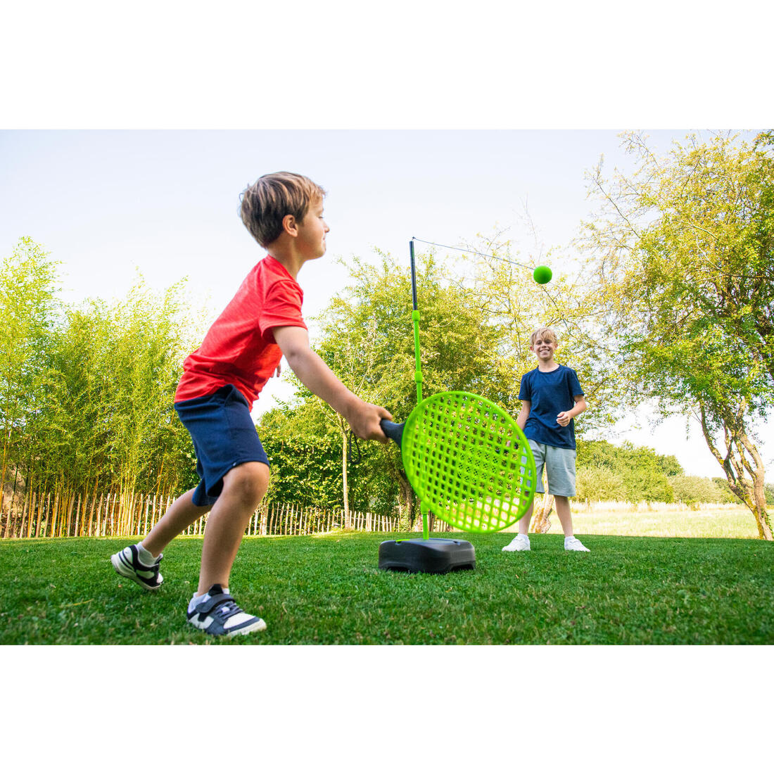 Kids' Speedball Set Turnball (1 Post, 2 Rackets, and 1 Ball) - Black/Yellow - Image 12