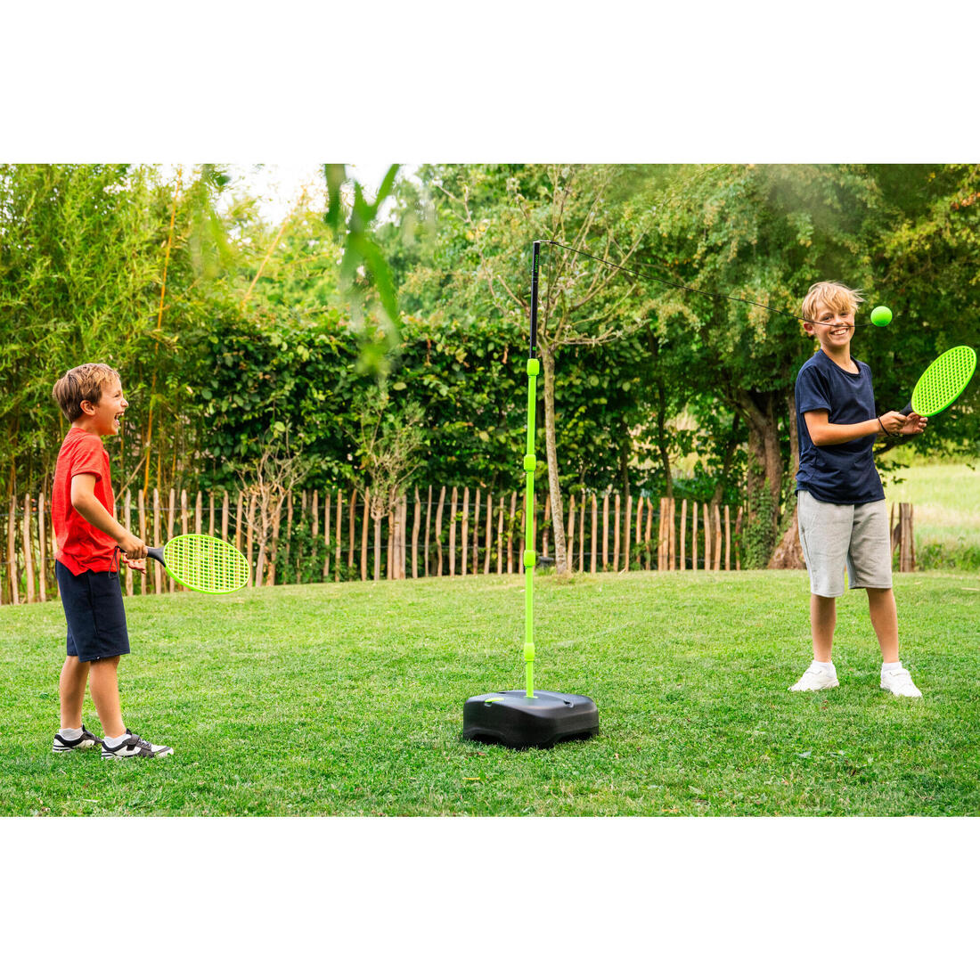 Kids' Speedball Set Turnball (1 Post, 2 Rackets, and 1 Ball) - Black/Yellow - Image 17