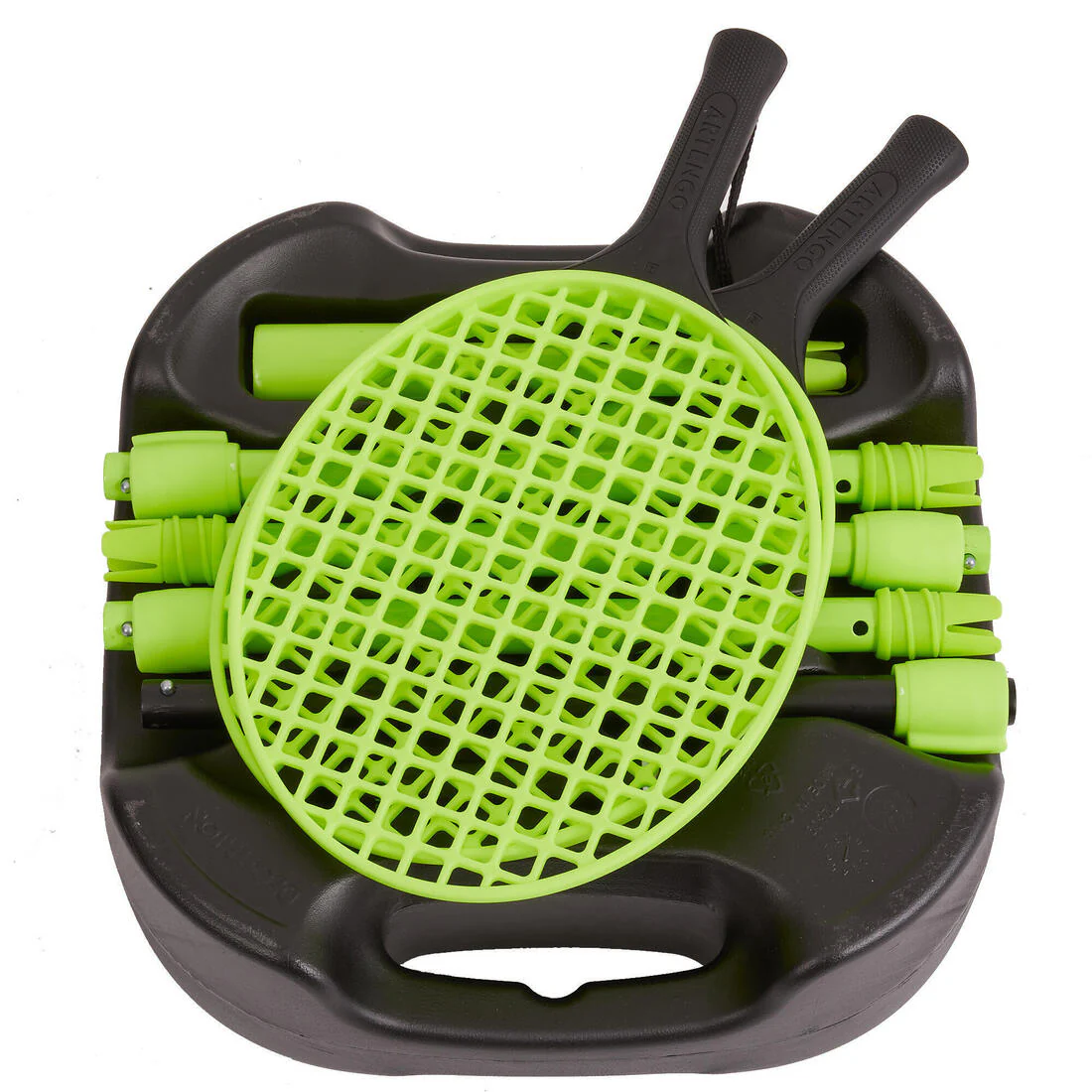 Kids' Speedball Set Turnball (1 Post, 2 Rackets, and 1 Ball) - Black/Yellow - Image 6