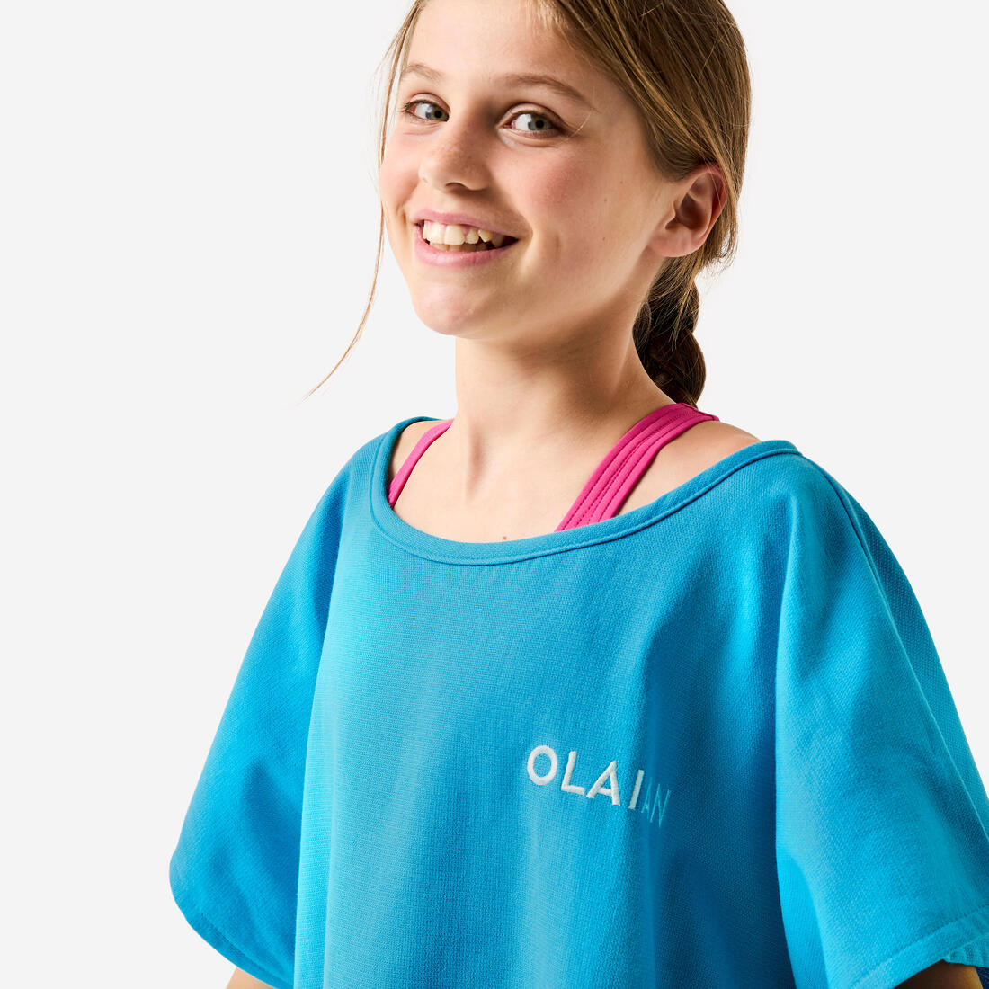 Kids’ Surf Poncho - 100 Blue - Image 6