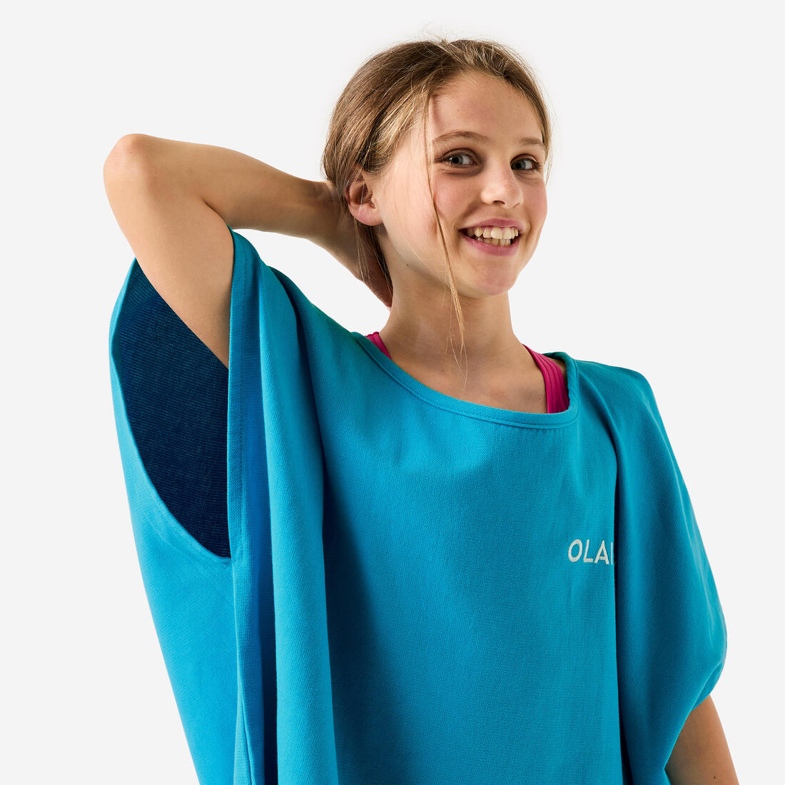 Kids’ Surf Poncho - 100 Blue - Image 8