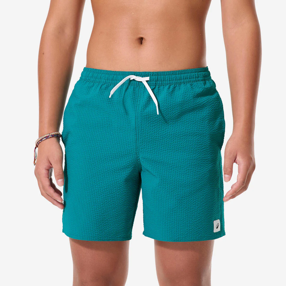 Kids’ surfing swim shorts, 100 Seersucker