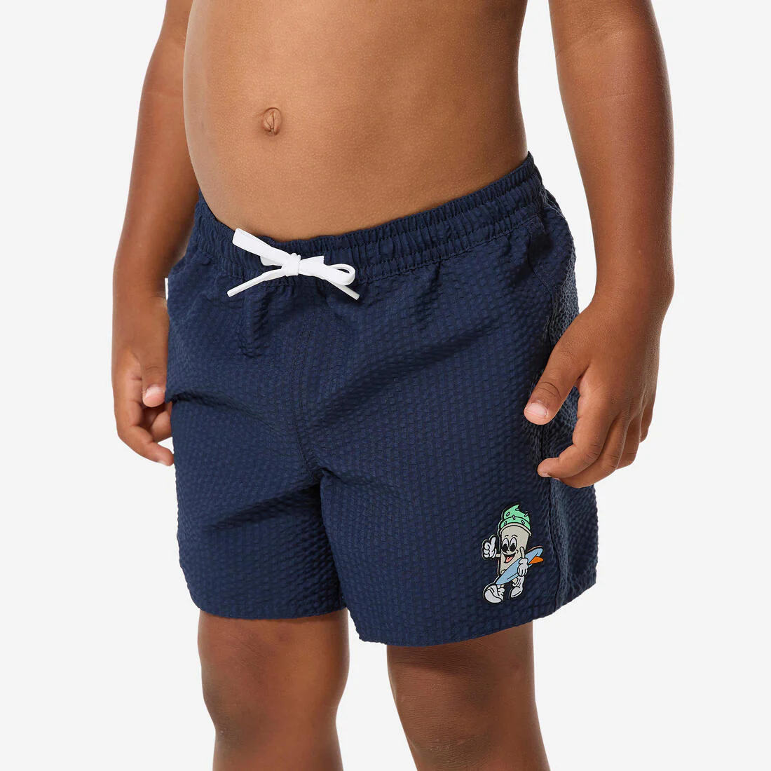 Kids’ surfing swim shorts, 100 textured