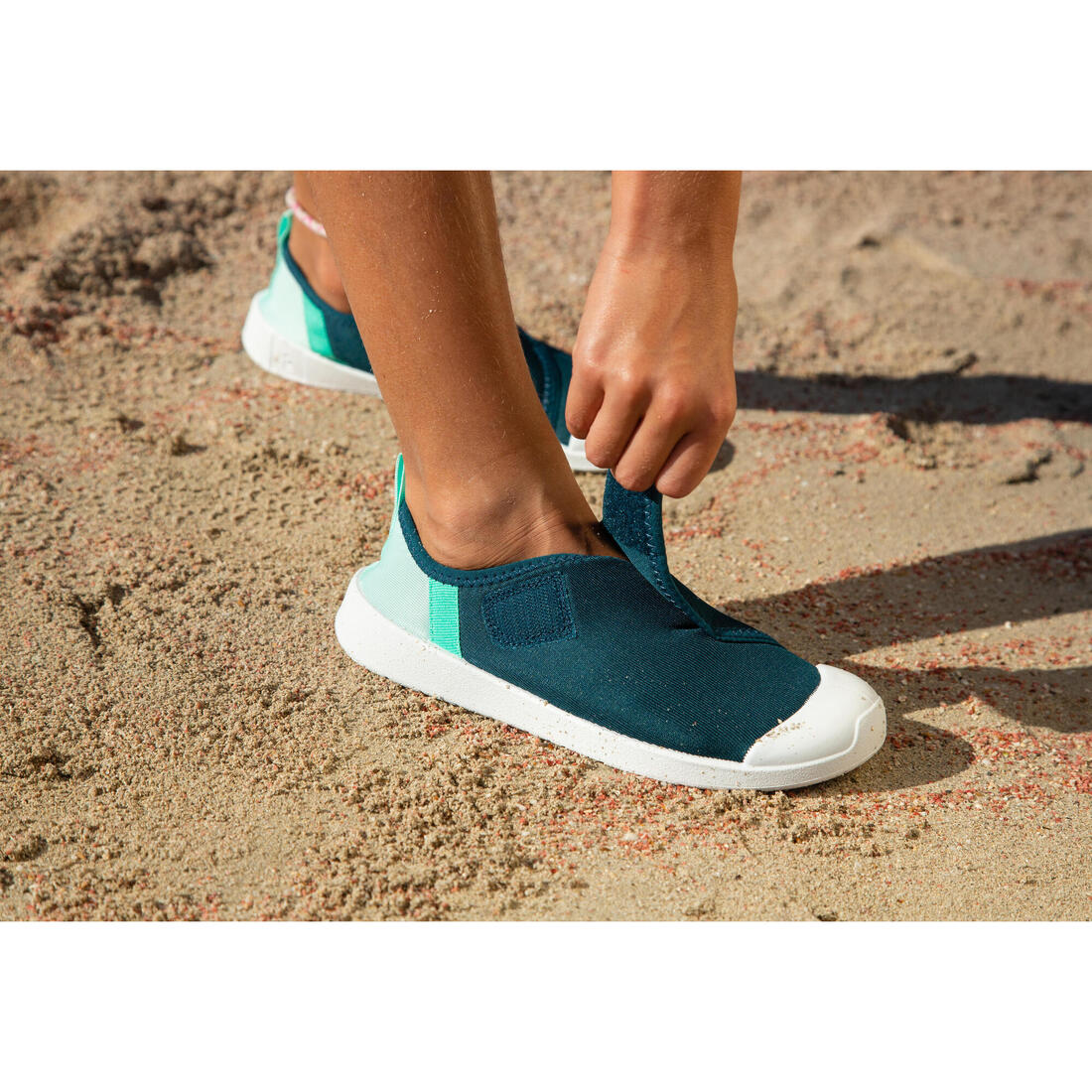 Kids’ water shoes with rip-tab, Aquashoes 120 lagoon - Image 19